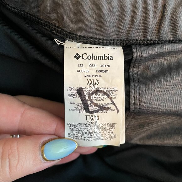 Columbia Men XXL Navy Blue Alpine Chill Zero Shorts Lined Pockets Drawstring - Picture 8 of 8